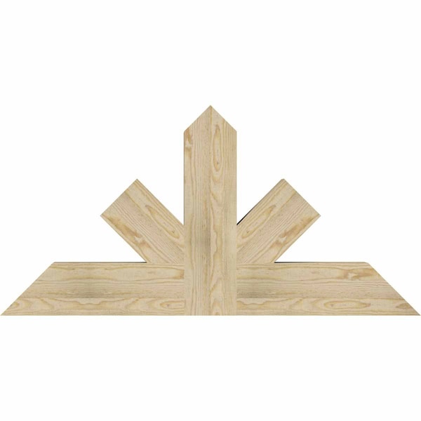 Ekena Millwork Saratoga Rough Sawn Timber Gable Bracket, Douglas Fir, 48"W x 24"H x 4"D x 6"F, 12/12 Pitch GBW048X24X0406SAR00RDF - main